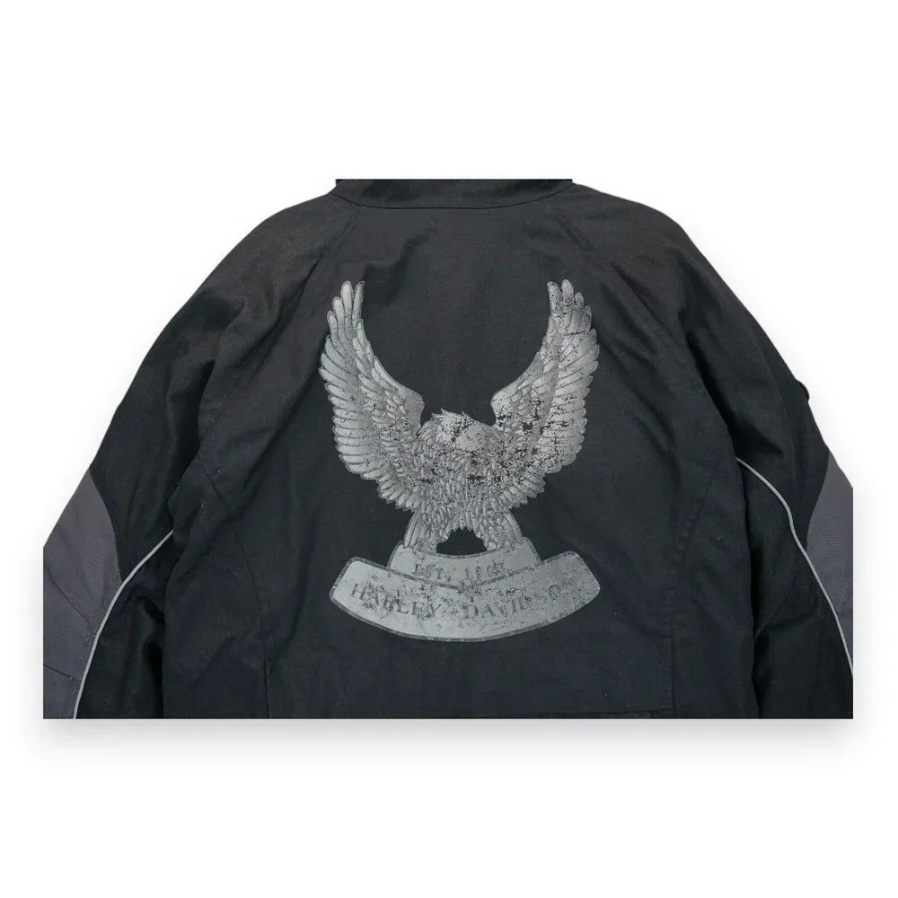 Vintage Y2K Harley Davidson Men's Motorcycle Jacket Riding Size Medium‎ Full Zip